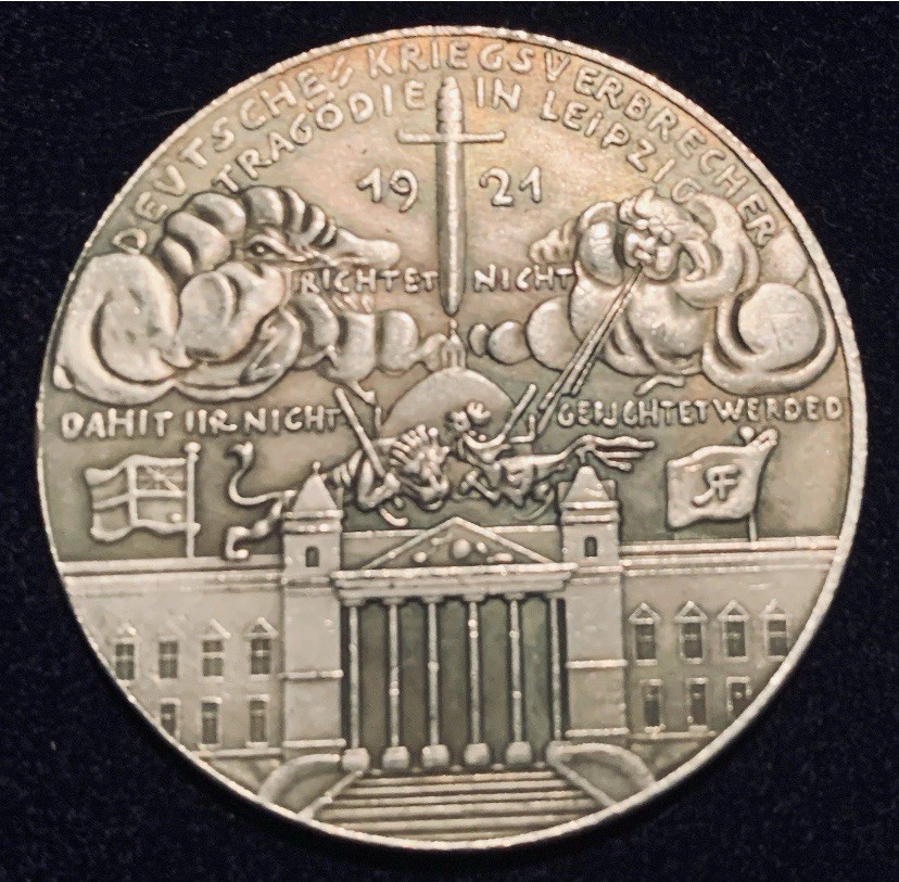 1921 Weimar Republic Leipzig War Crimes Tragedy Historical Token New