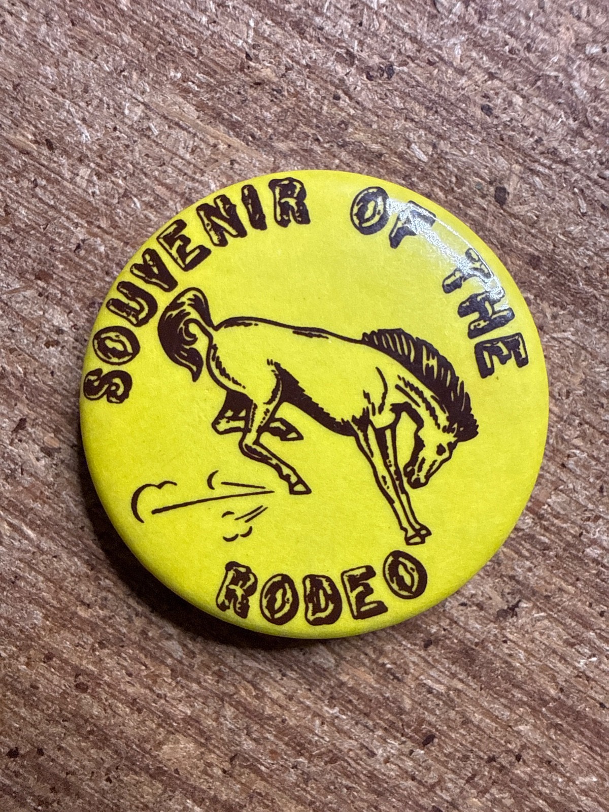 Vtg Cowboy Rodeo 1950s Pinback Button