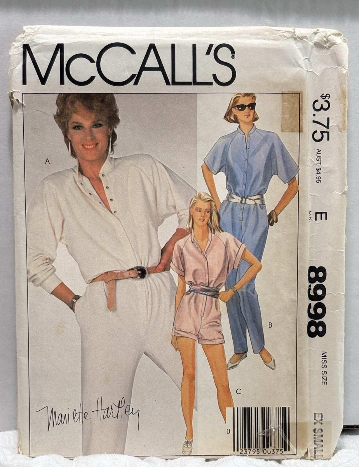 McCall’s 8998 Size EX Small Jumpsuit And Belt UNUSED PREOWNED McCall’s 8998 Size EX Small Jumpsuit And Belt UNUSED PREOWNED