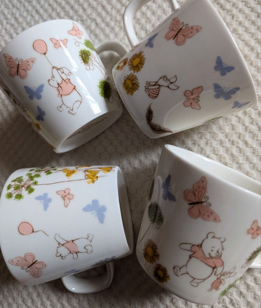 Disney Winnie the Pooh Mug 4pcs set maebata Collaboration Disney Disney Disney