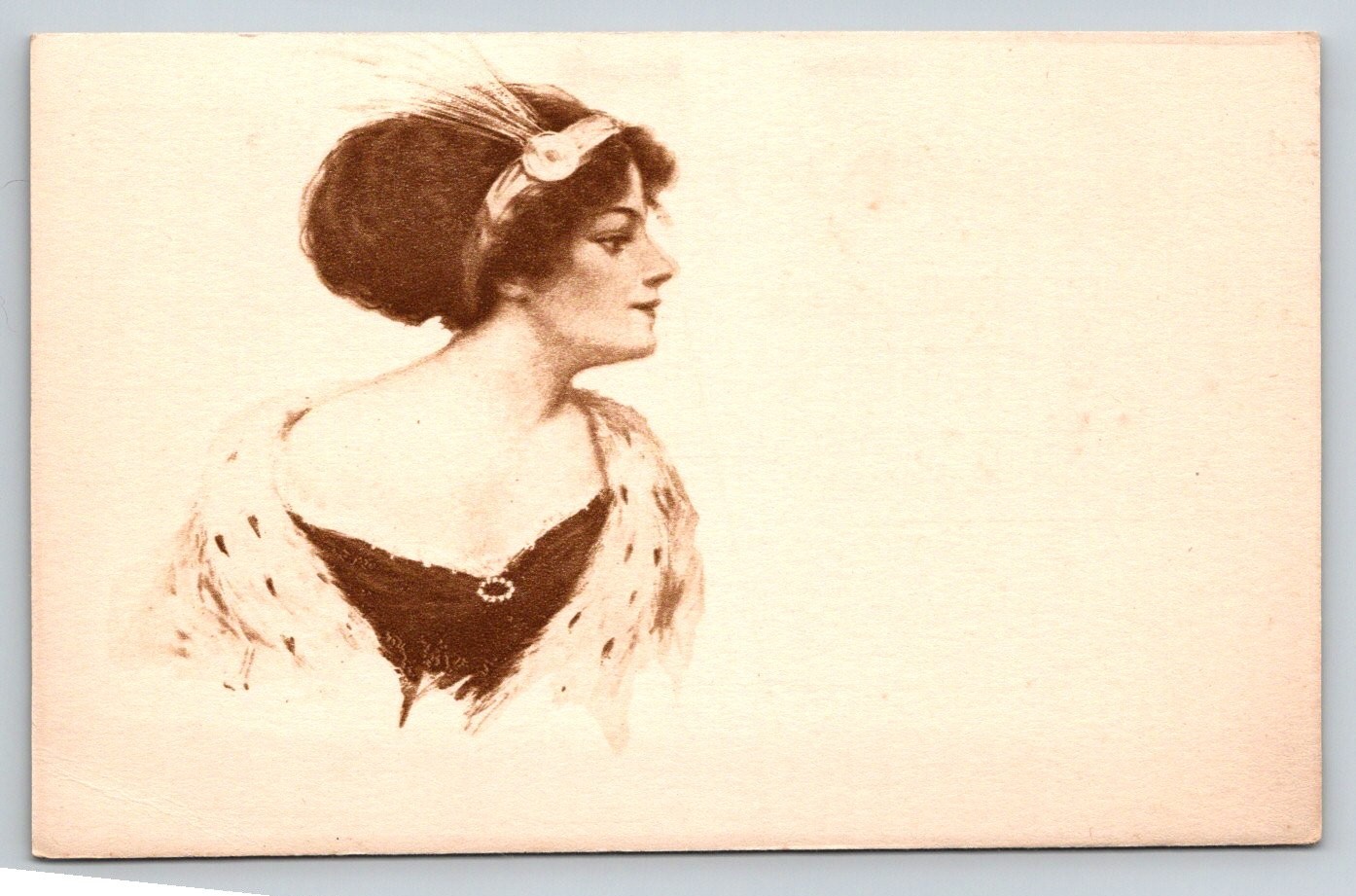 Pretty Victorian Woman Unused Postcard Pretty Victorian Woman Unused Postcard