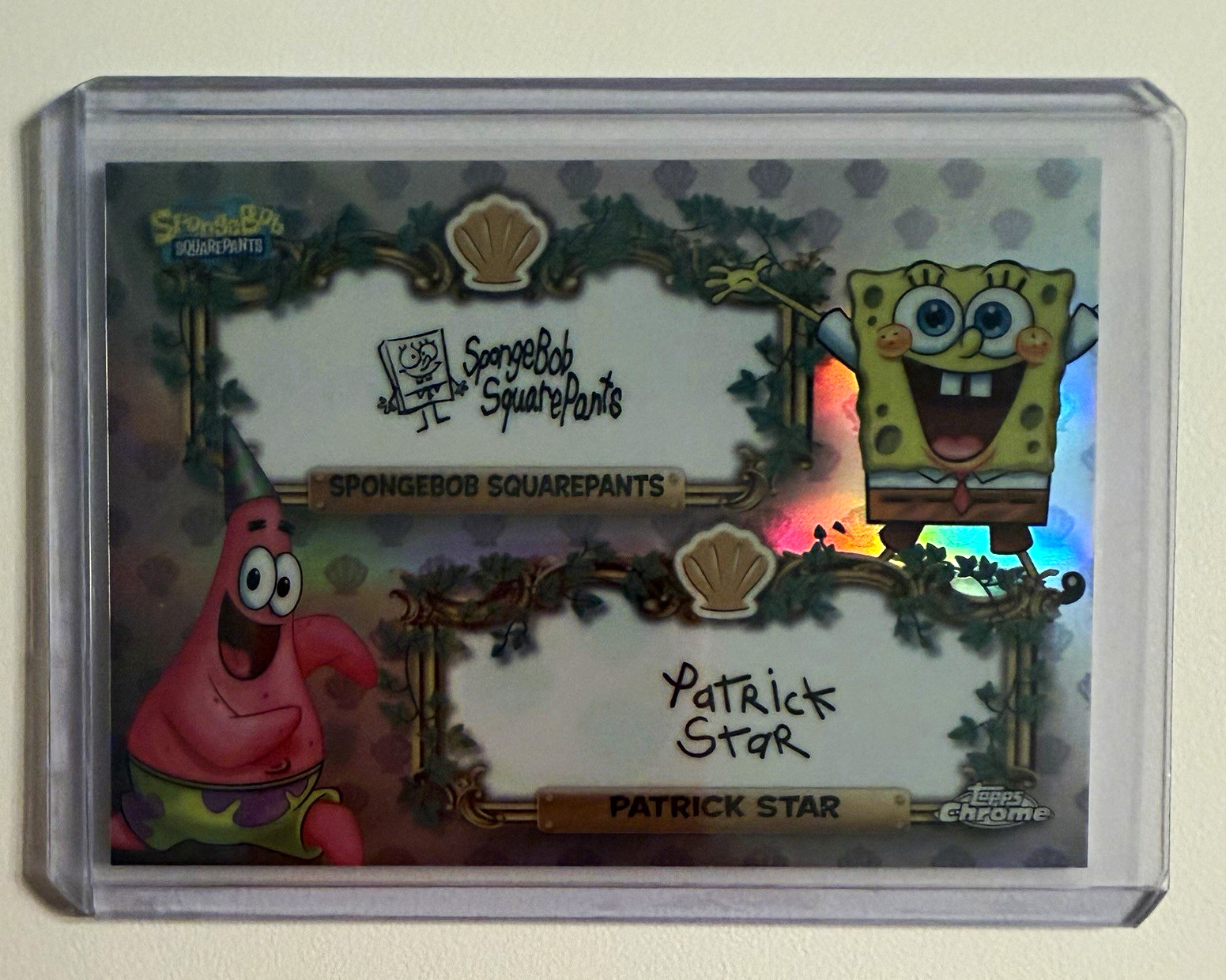 2025 Topps SpongeBob Chrome A Bikini Bottom Dual VIP VI2-2 SpongeBob & Patrick
