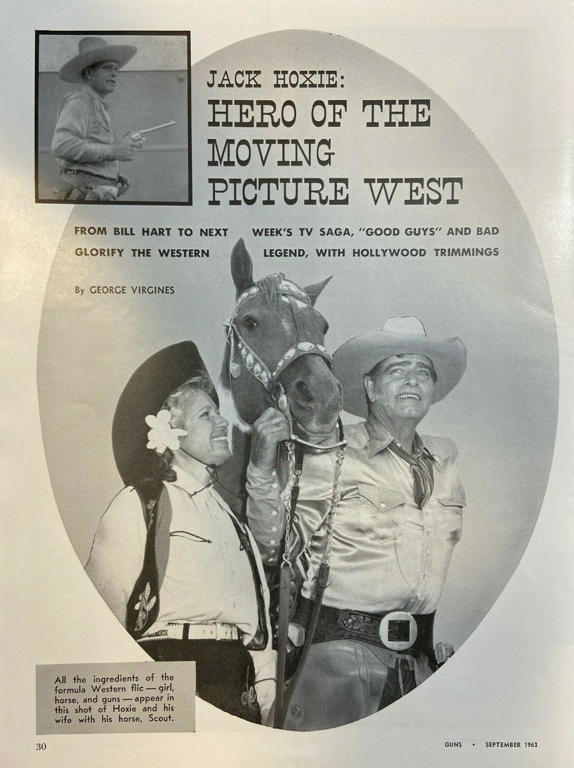 1963 Western Actor Jack Hoxie illustrated