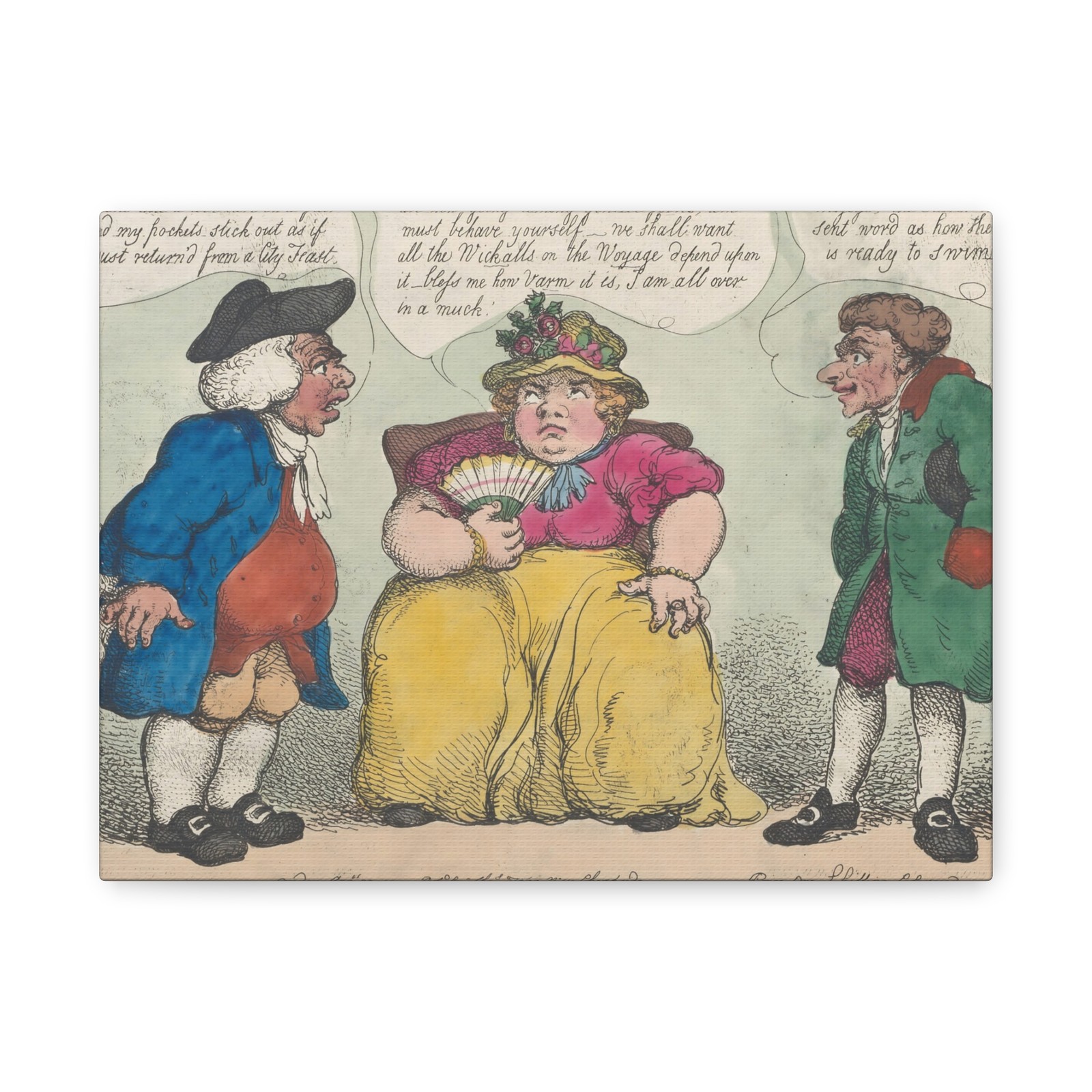Thomas Rowlandson - The Affectionate Farewell or Kick for Kick - Canvas Wall Art