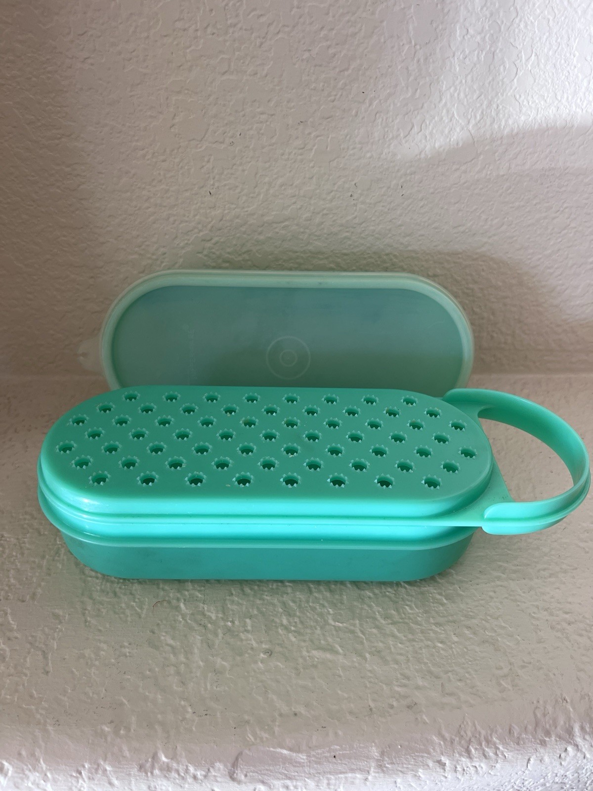 Vintage Tupperware Jade Green 4-pc. Cheese Grater 1374 Seal 1376 Container 1375