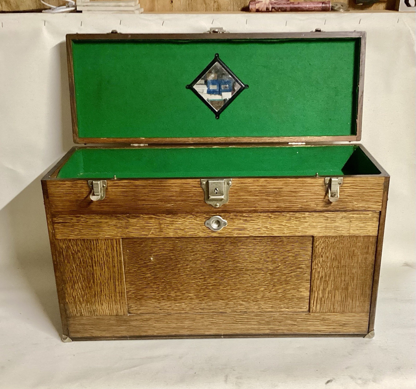 Vintage H Gerstner Son Oak Wooden Machinist Tool Chest 11 Drawer Box No Reserve Vintage H Gerstner Son Oak Wooden Machinist Tool Chest 11 Drawer Box No Reserve