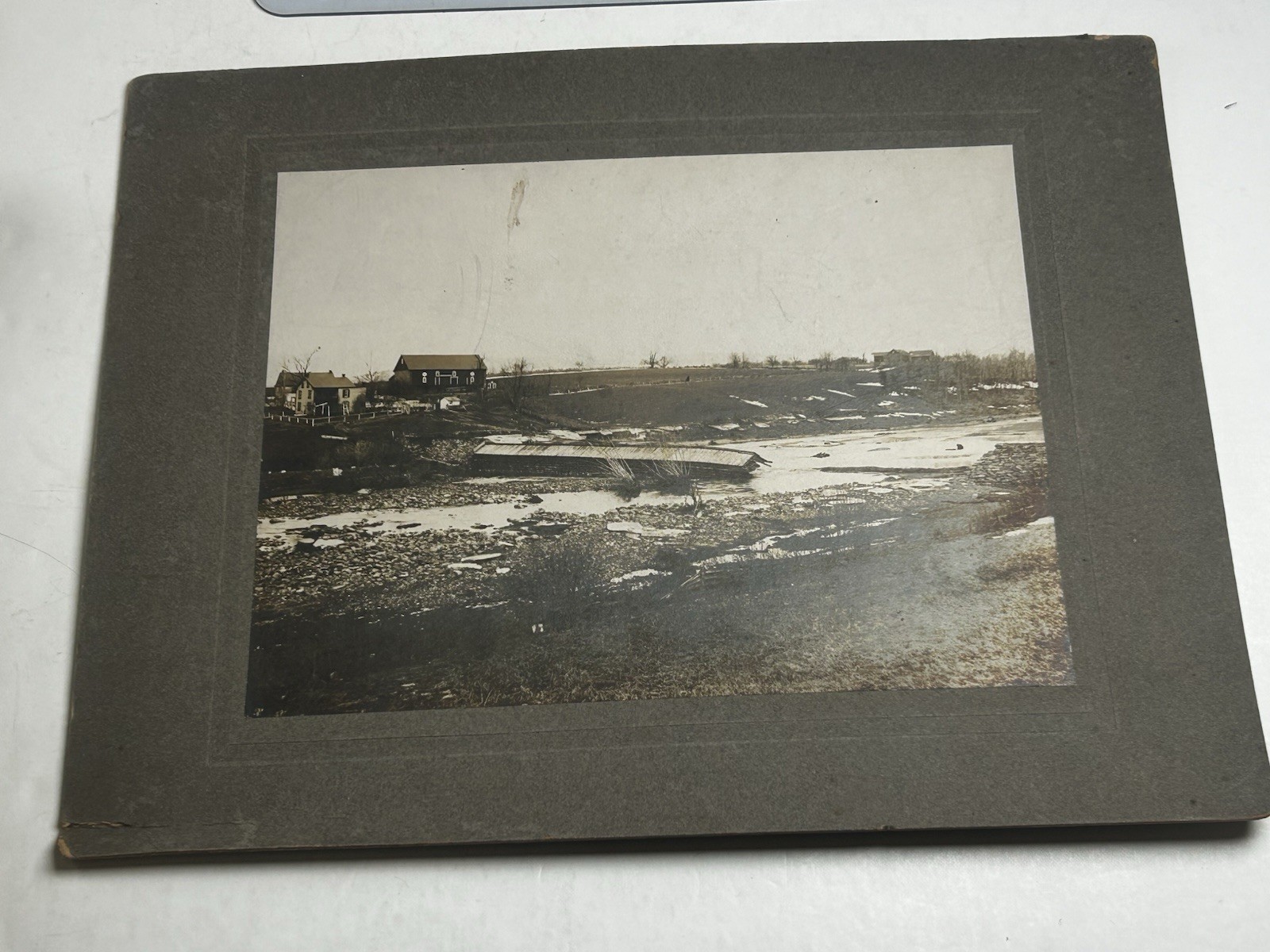1902 Photo Ruch Mill Covered Bridge Flood Hereford Berks County PA Stamped