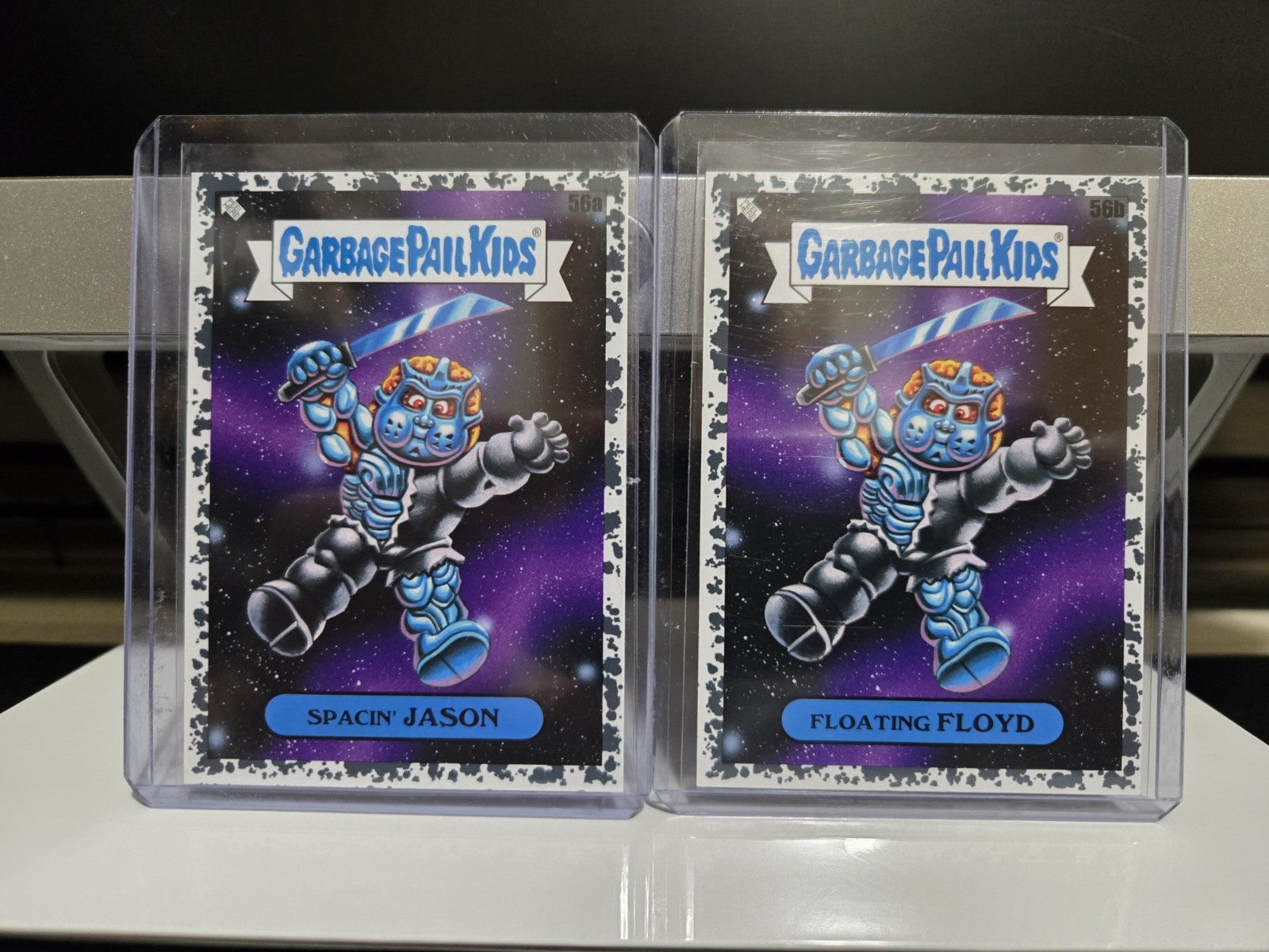 Topps 2022 Garbage Pail Kids Book Worms #56ab Spacin\' Jason Grey Parallels /199 Topps 2022 Garbage Pail Kids Book Worms #56ab Spacin\' Jason Grey Parallels /199