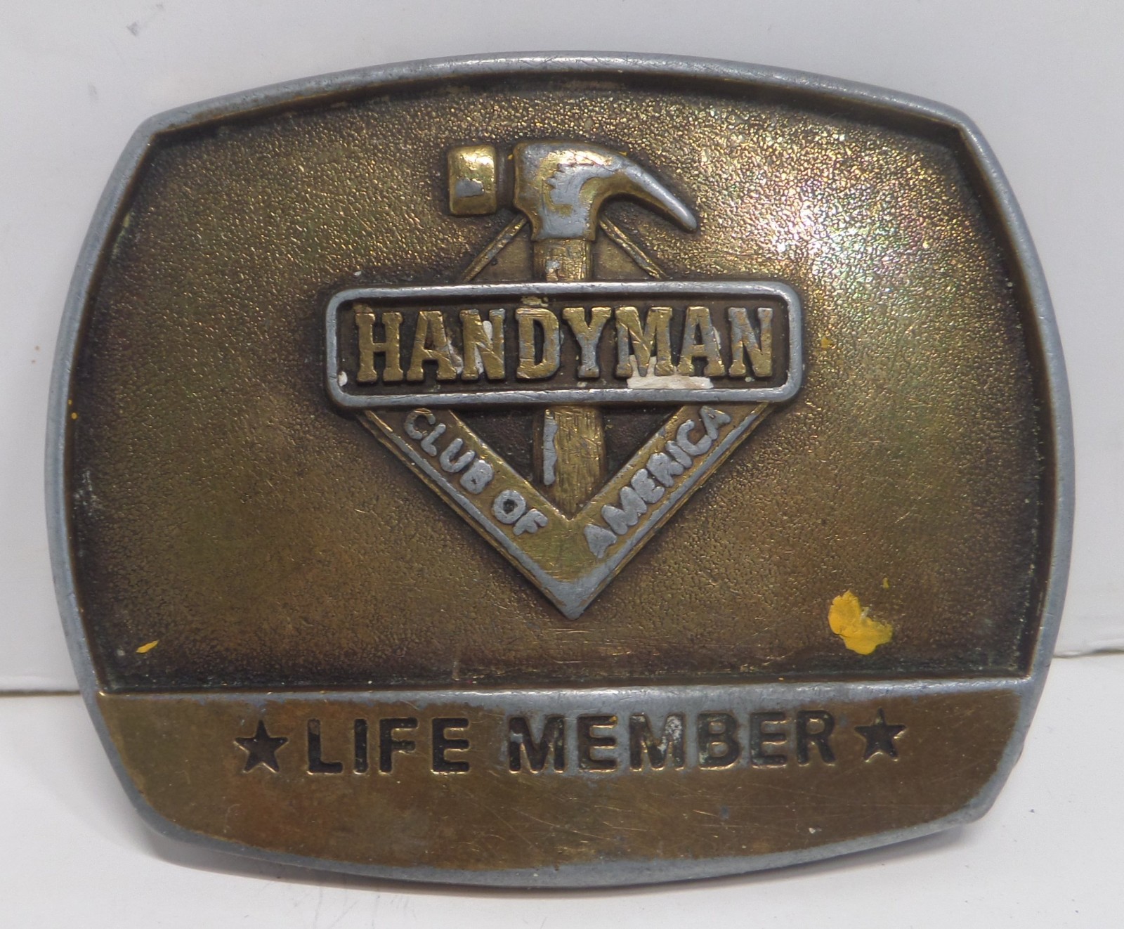 Belt buckle Handyman club of America 1996 life member vintage