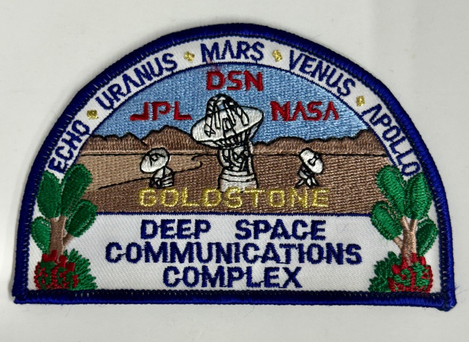 Vintage NASA JPL Goldstone Deep Space Communications Complex Patch DSN Apollo
