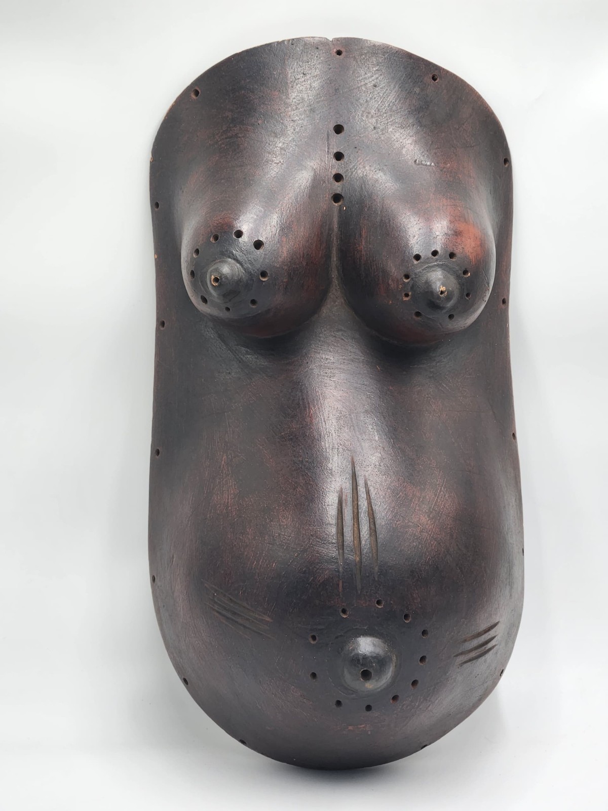 Rare Traditional African Makonde Fertility Belly Mask, Fine Art