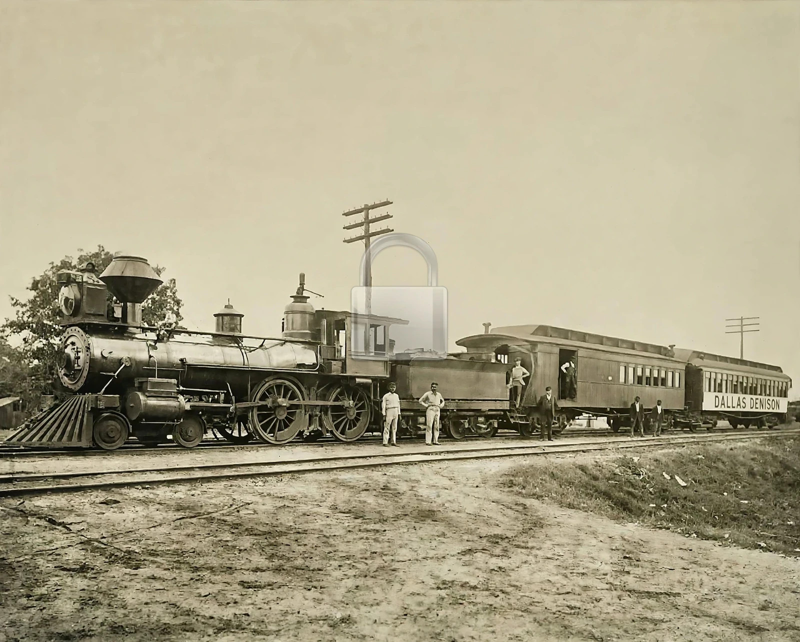 Houston & Texas Central Railroad No. 72 in 1887 5 x 7 Photo