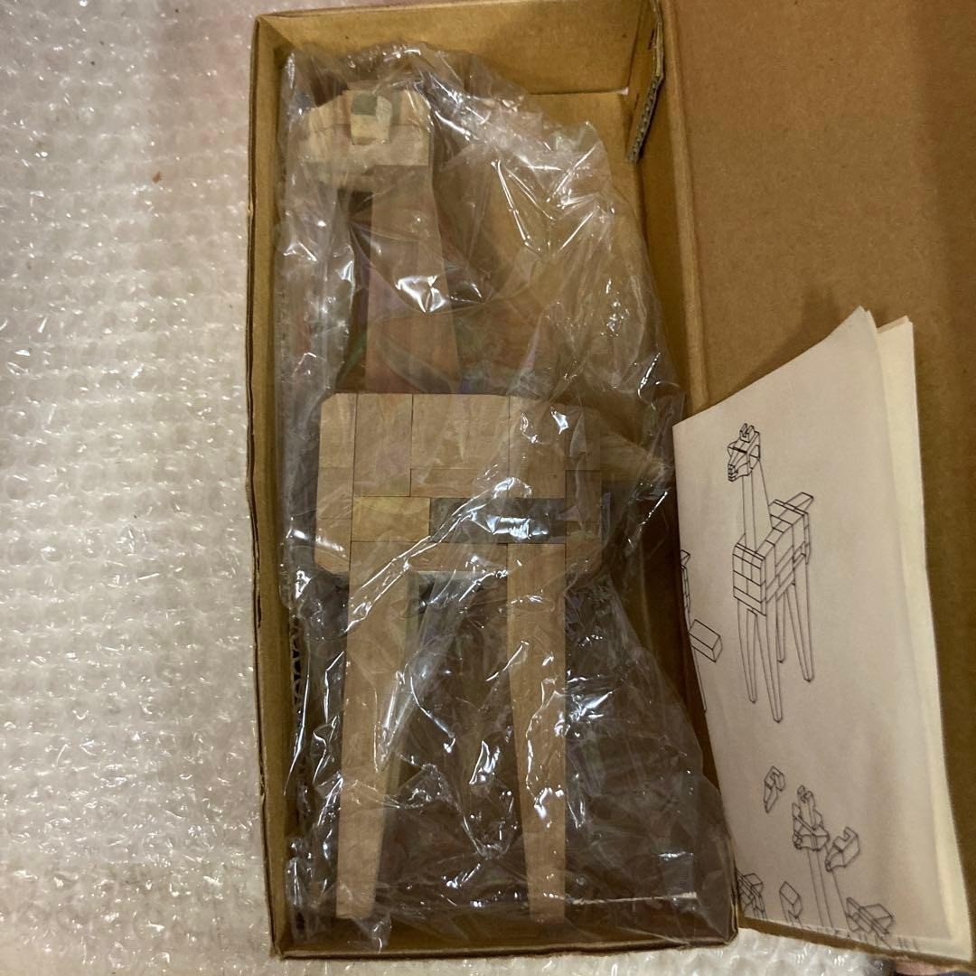 Yamanaka Kumiki Traditional Craft Giraffe Wooden Puzzle Folk Art Japan