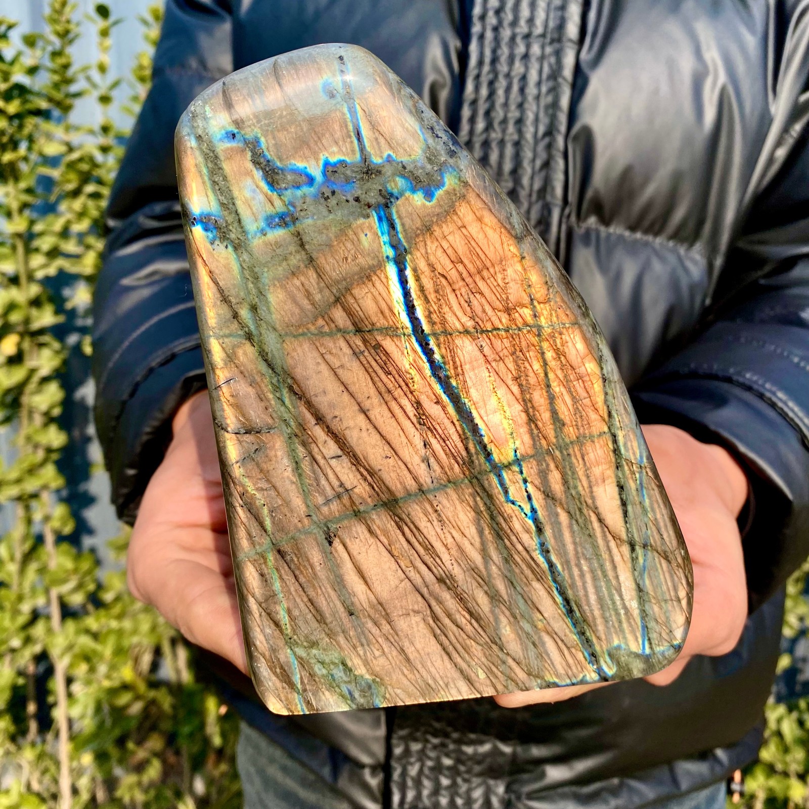 3.75LB Natural Gorgeous Labradorite Quartz Crystal Stone Specimen Healing