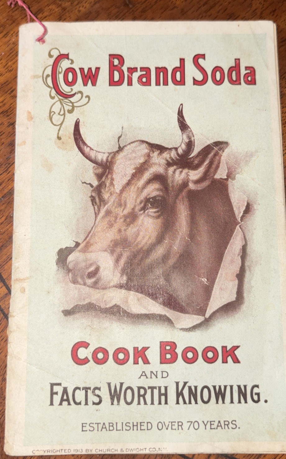 Dwight’s Cow Brand Soda Booklet (1900) Cook Book & Facts Worth Knowing Pamphlet