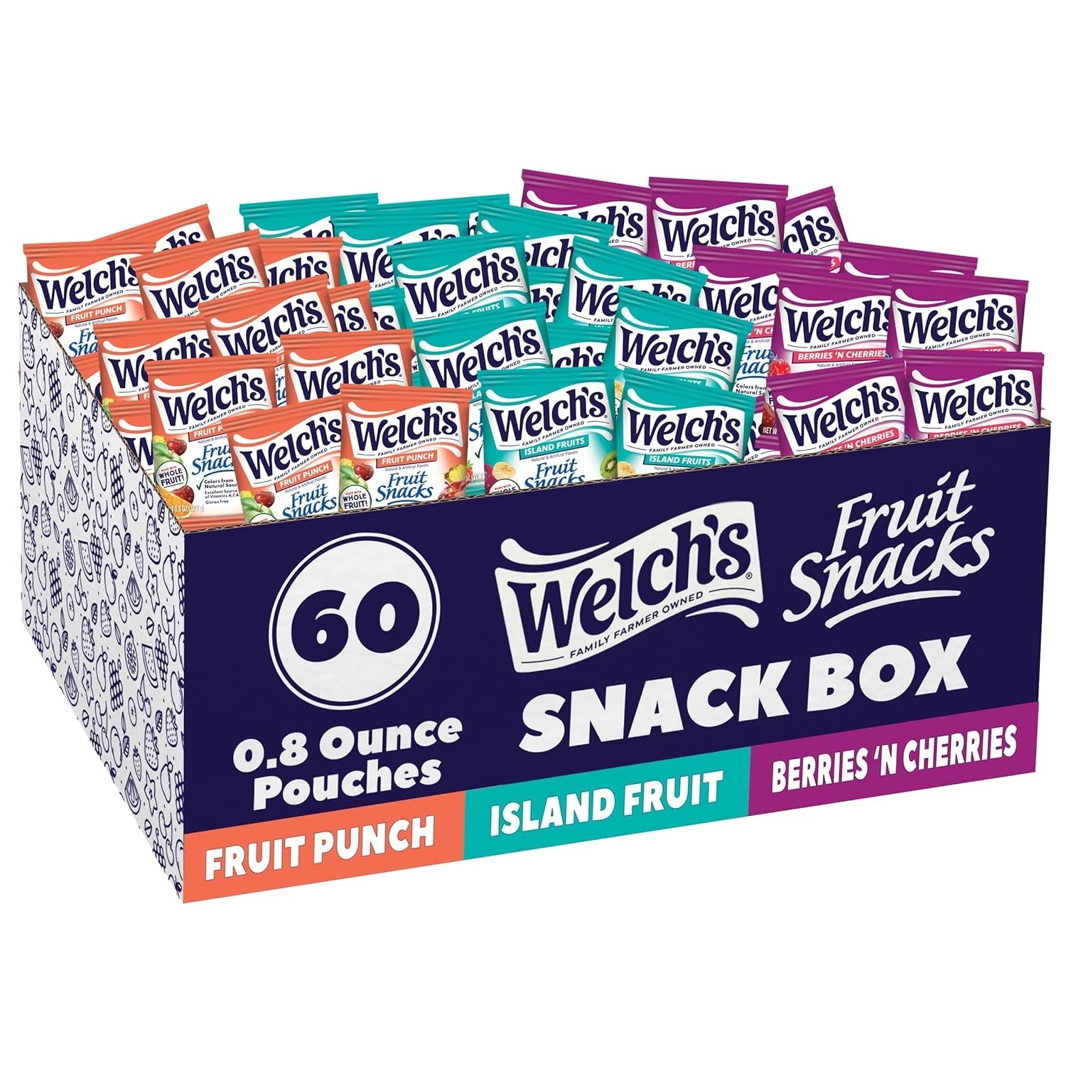 Welch\'s Fruit Snacks - Variety Pack - Kids Snacks - 0.8 Oz - 60 Pack | Berries Welch\'s Fruit Snacks - Variety Pack - Kids Snacks - 0.8 Oz - 60 Pack | Berries