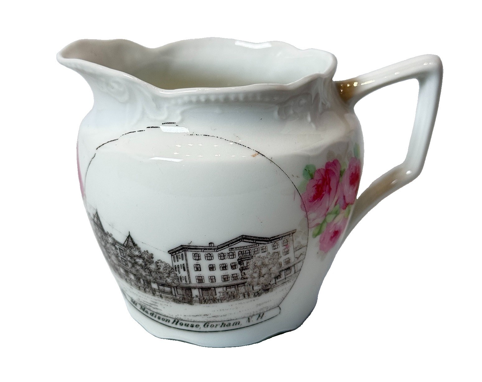 GORHAM NH NEW HAMPSHIRE Souvenir  Porcelain MADISON HOUSE  Trinket Creamer