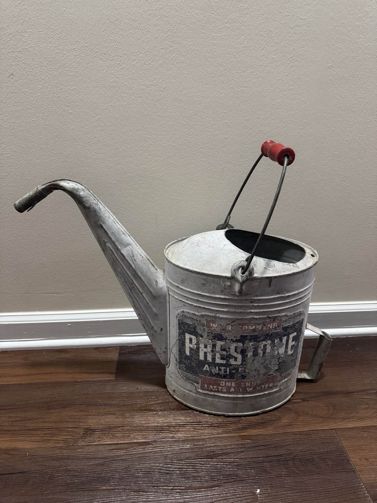 1940\'s Prestone Anti-Freeze Radiator  Gas Oil Service Station Fill Can As Is