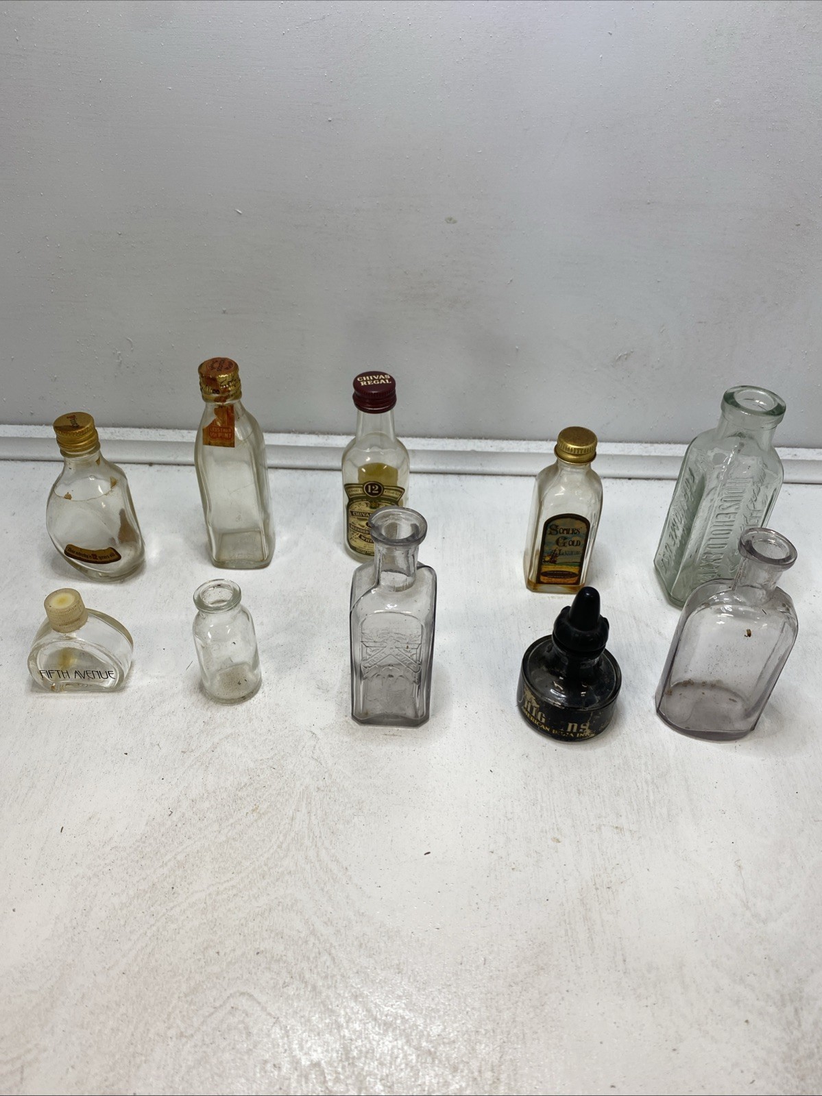 10 Vintage Miniature Bottles