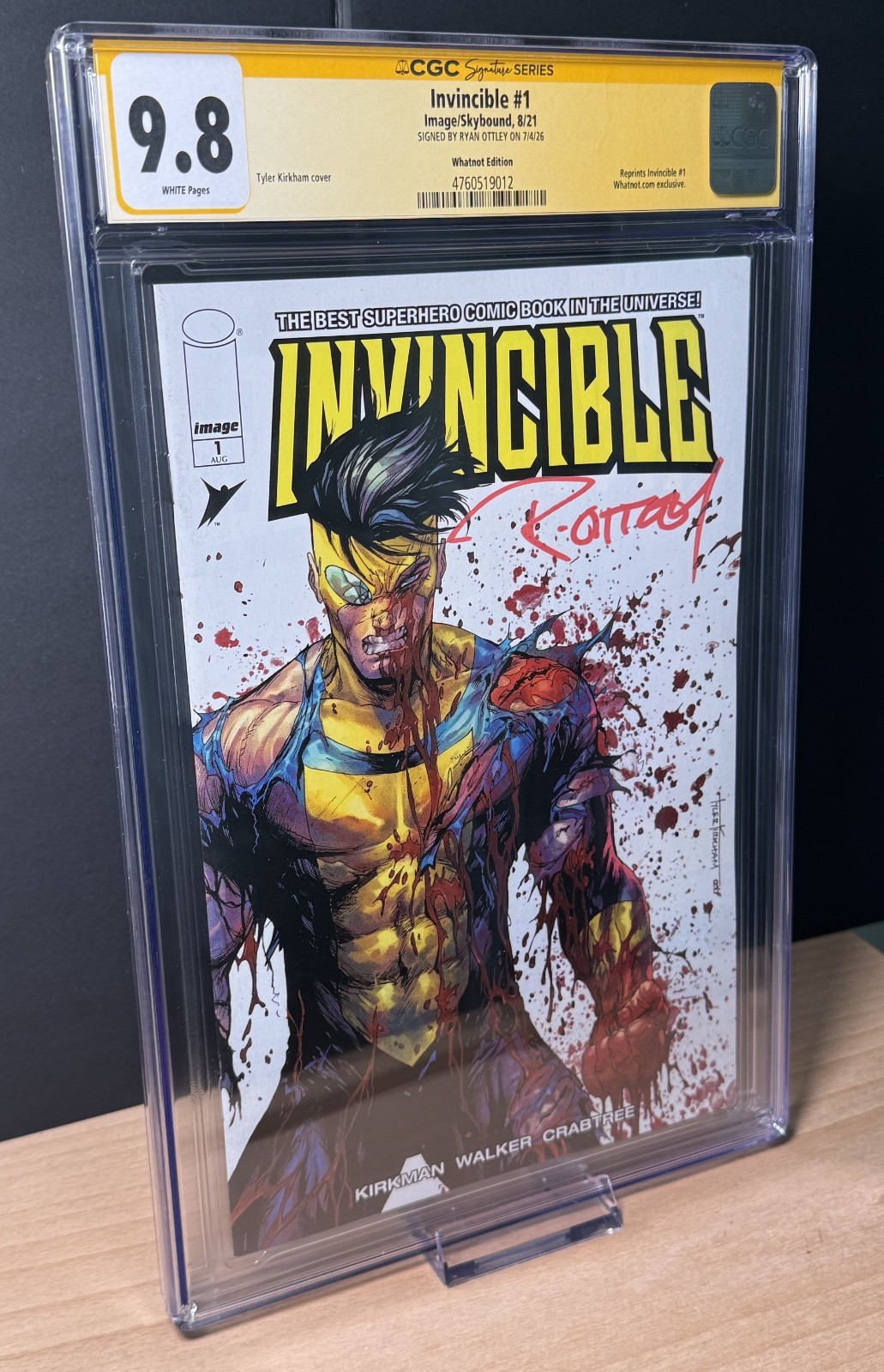 Invincible #1 CGC SS 9.8 Ryan Ottley Signed Tyler Kirkham Whatnot Top Pop