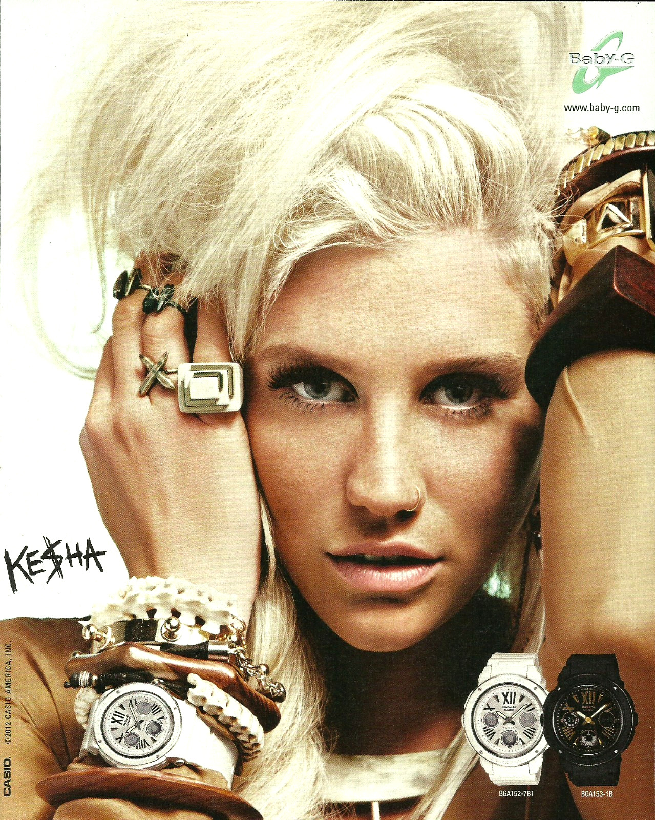 2012 Casio Baby-G Watch Kesha Fashion Style Print AD Advertisement