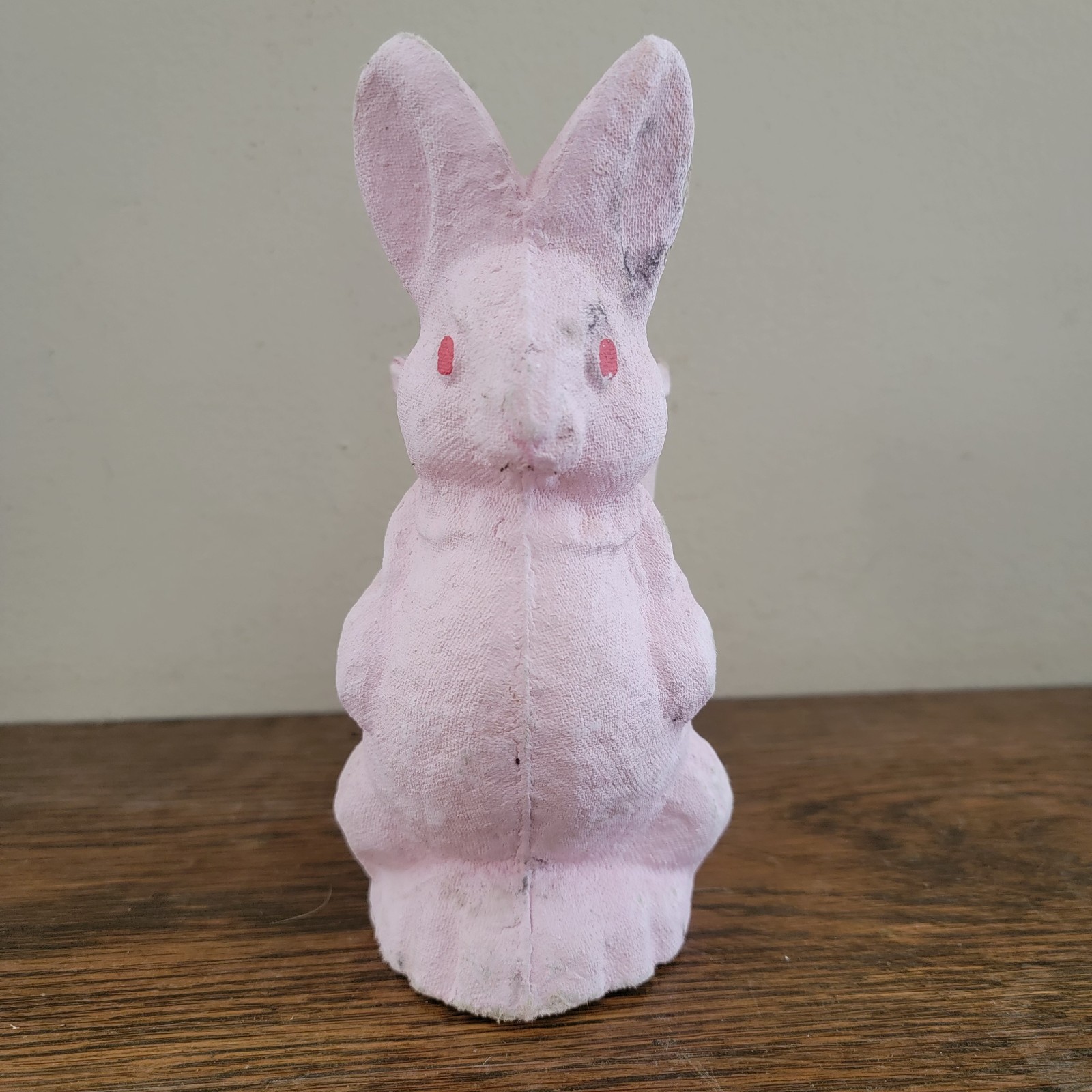 VINTAGE PAPER MACHE EASTER BUNNY RABBIT CANDY CONTAINER  9 Inch Approximately