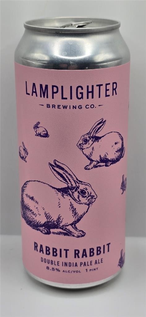 Craft Beer Can Lamplighter Brewing Company Rabbit Rabbit Double India Pale Ale