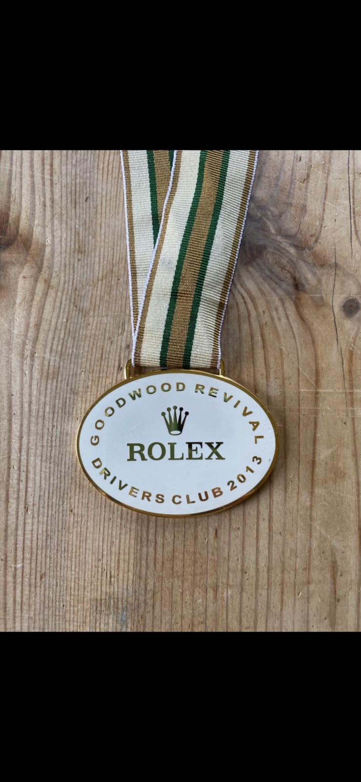 Rolex 2013 Goodwood Revival Drivers Club Medallion Badge Auto Brian Redman