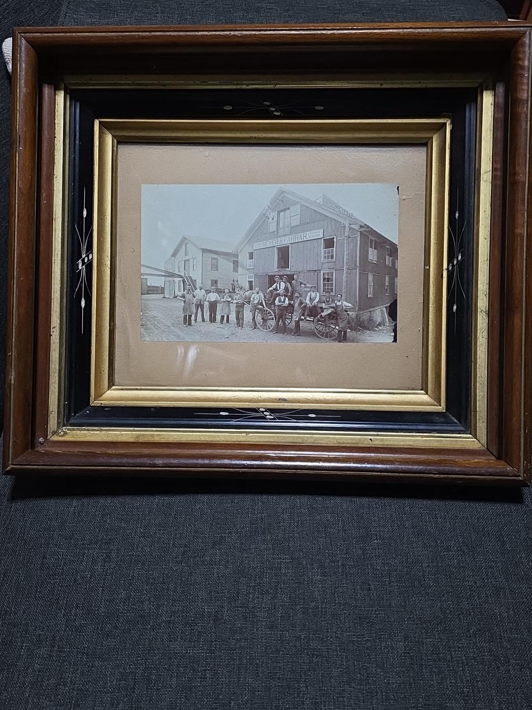 Antique c1900 Meyer & Farrar Carthage NY Factory Workers Horse Occupational...