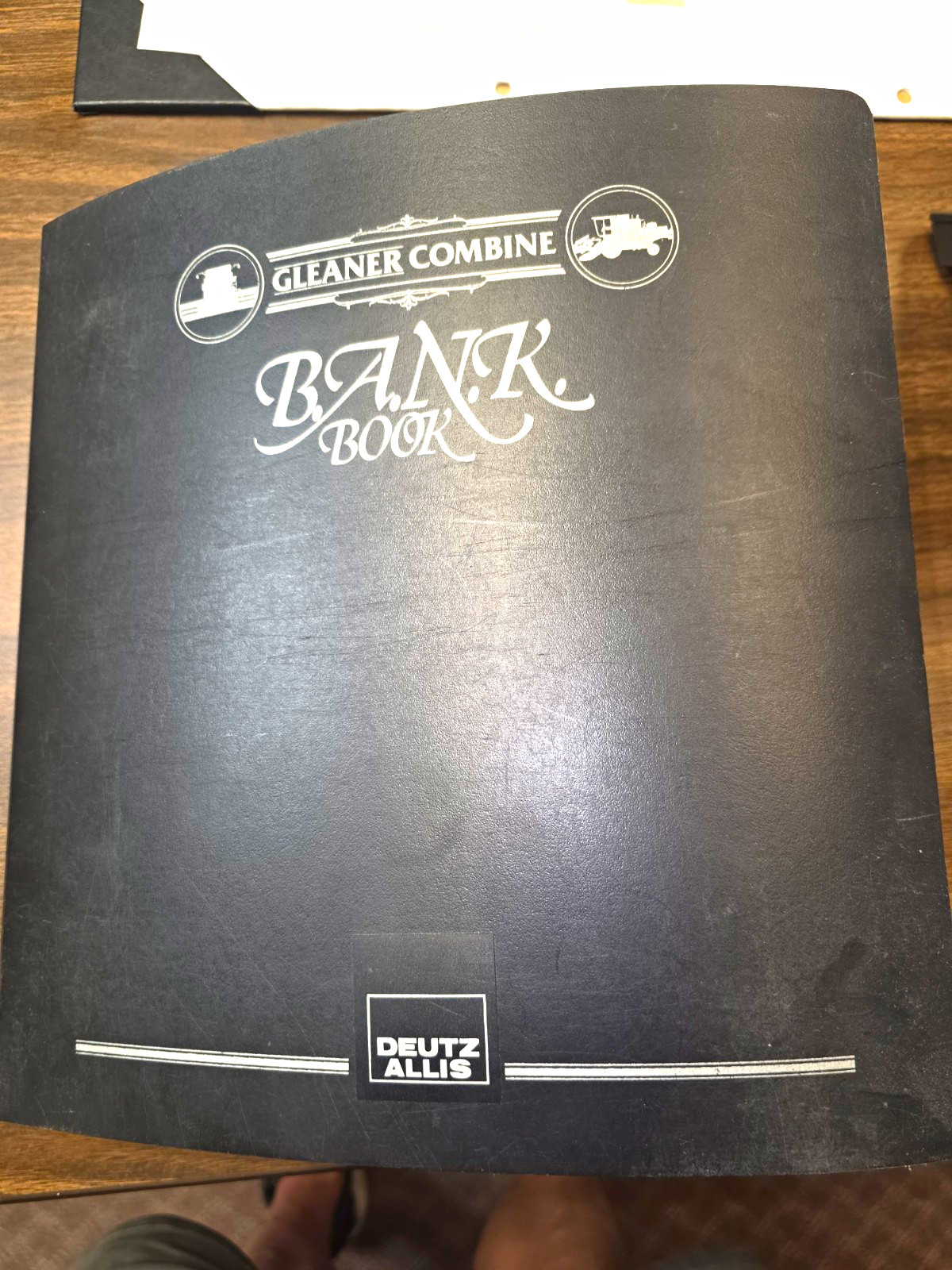 Deutz-Allis Gleaner Combine B.A.N.K. Book Binder 1989 Agriculture Black/White