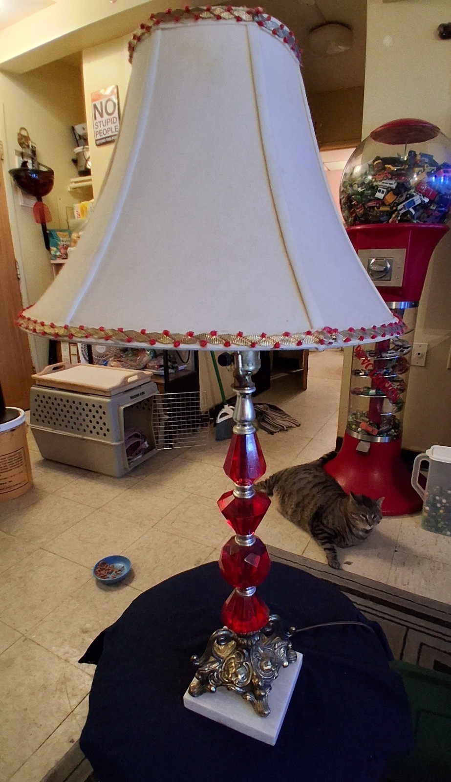 Vintage Red Lucite Lamp Vintage Red Lucite Lamp