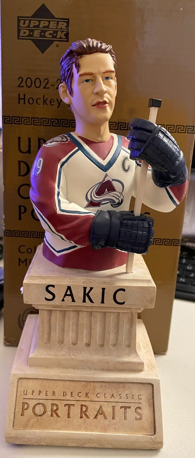 2002-03 UPPER DECK HOCKEY CLASSIC PORTRAITS JOE SAKIC COLLECTIBLE MINI-BUST