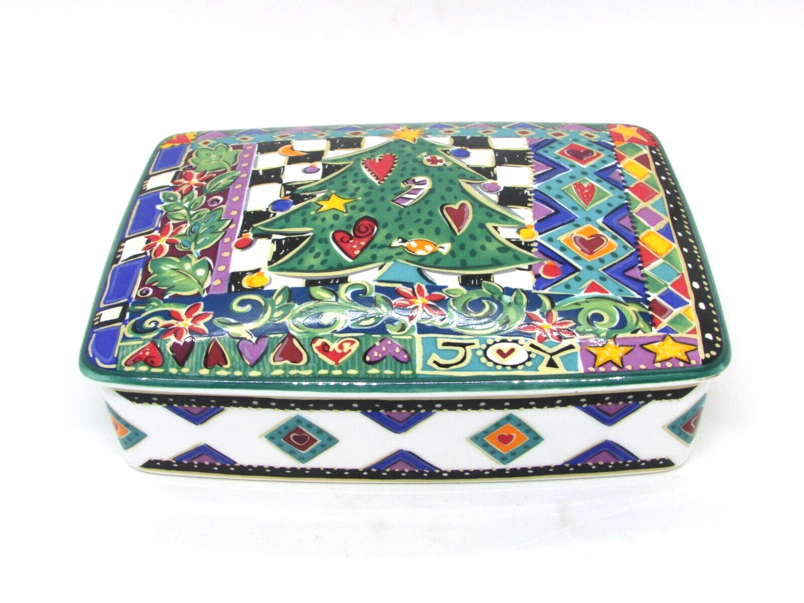 Mikasa Jenny Faw Christmas Joy Ceramic Candy Trinket Box