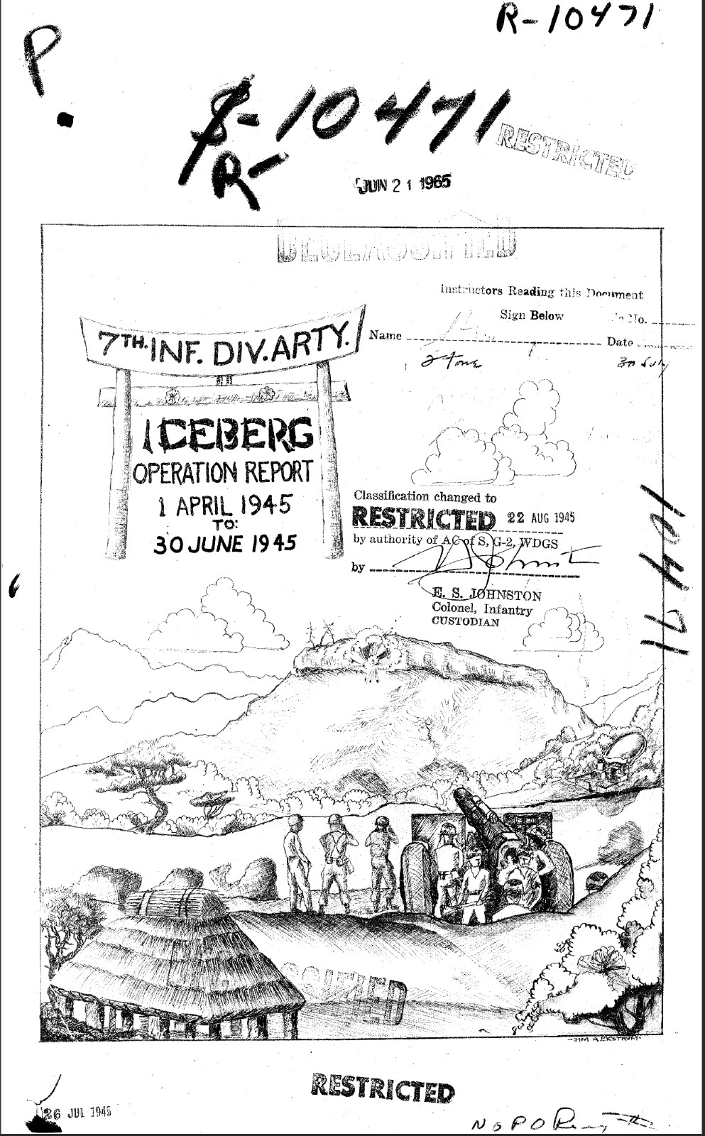 78 Page 1945 7th Infantry Division Artillery Iceberg Ryukyus Islands Data CD