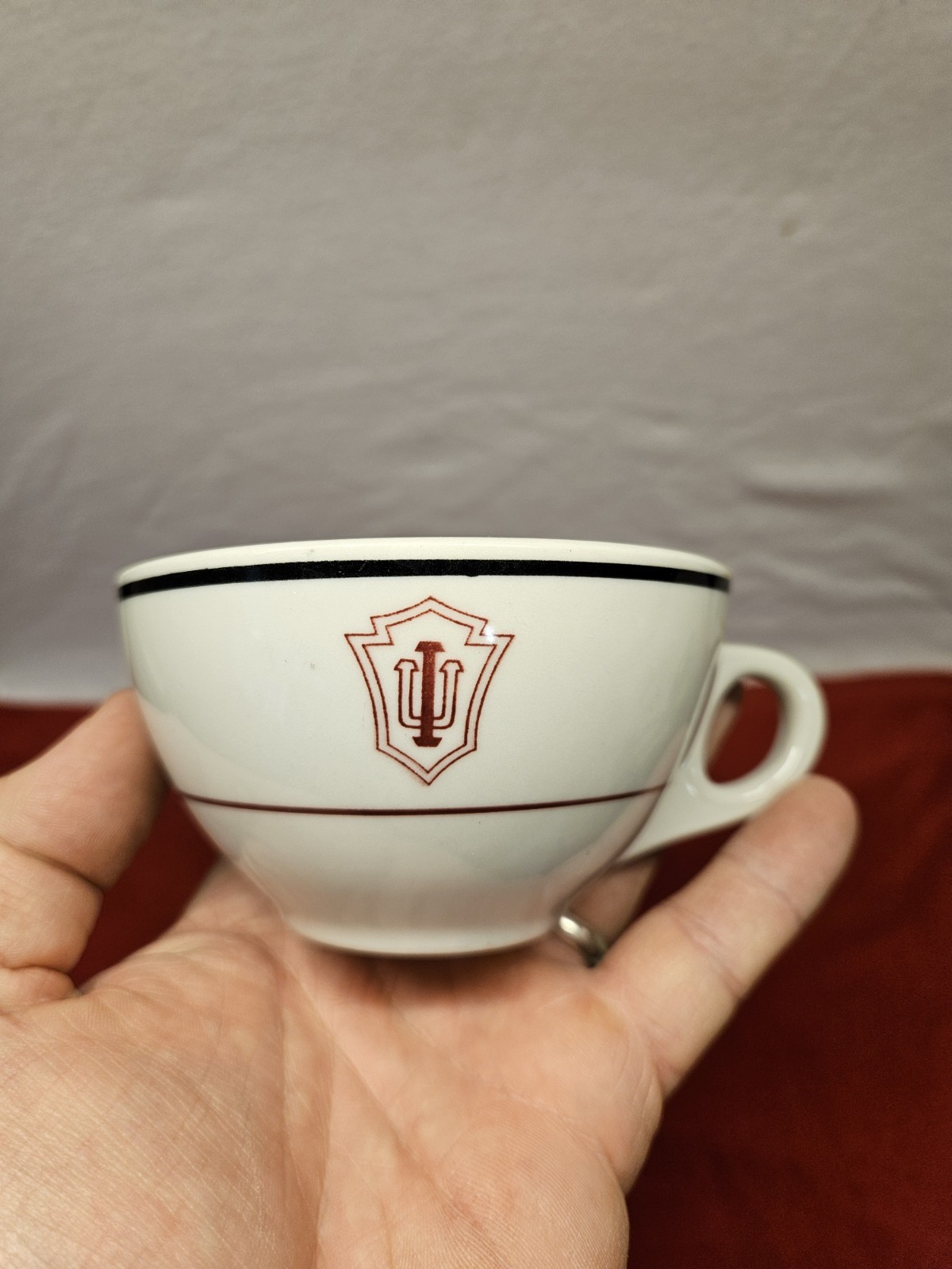Vtg Shenango Indiana University Dining Hall Cup Restaurant Ware IU Hoosier 
