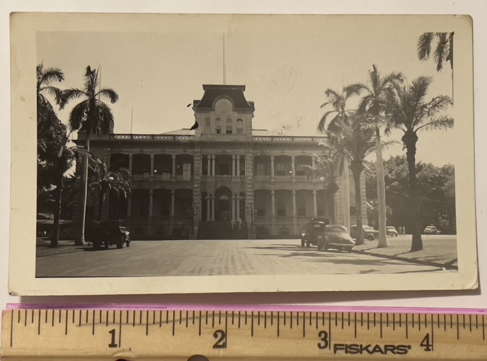 HISTORIC WWII ERA GOVERNMENT BUILDING ORIGINAL B&W PHOTOGRAPH FLORIDA 4x2.5 INCH