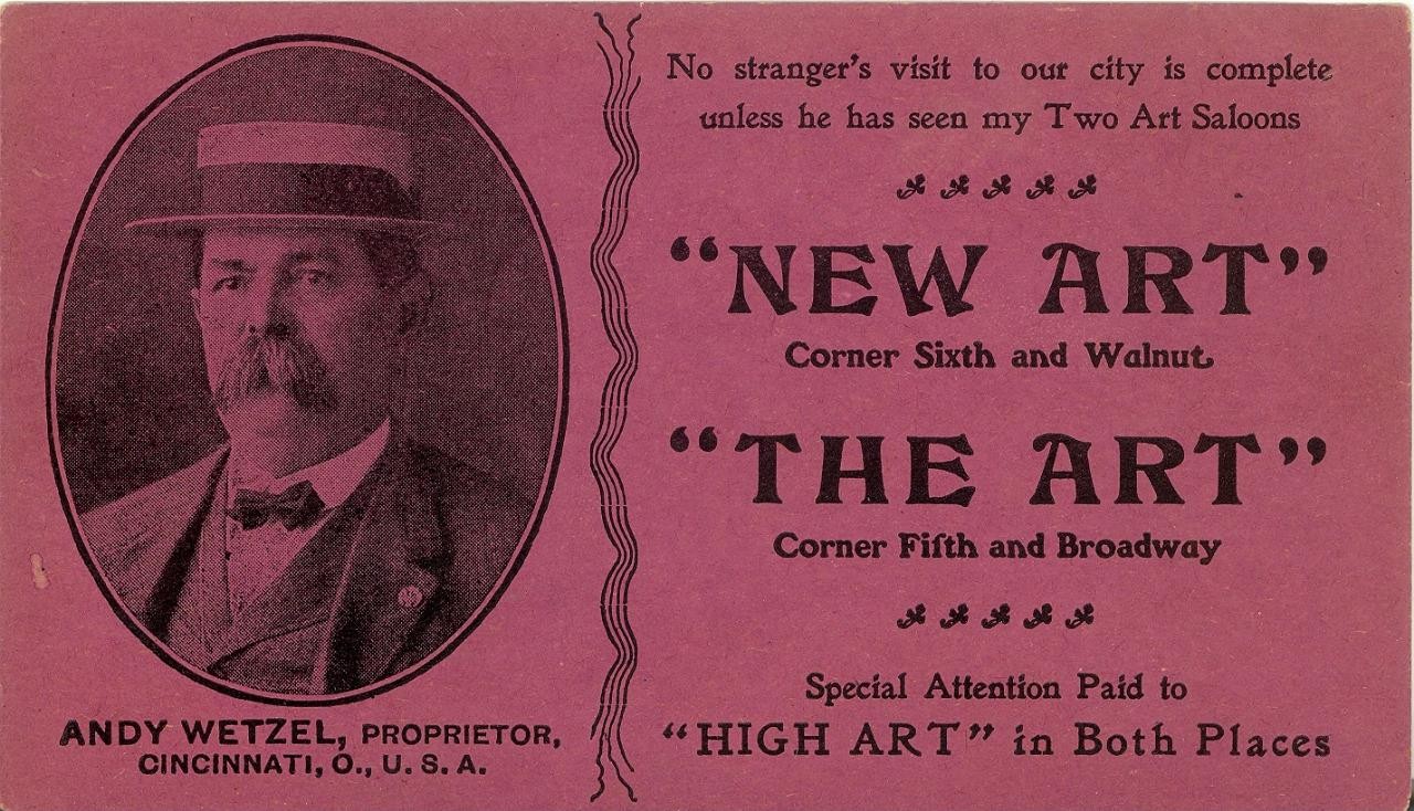 Antique PRE-PRO Saloon Trade Card 