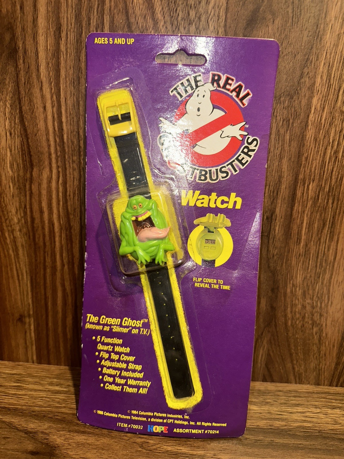 THE REAL GHOSTBUSTERS Vintage 1989 Green Ghost Slimer Digital Watch SEALED