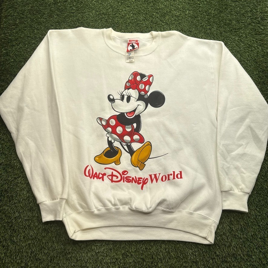 Vintage NWT Minnie Mouse Sweatshirt Adult Medium M Pullover Disney