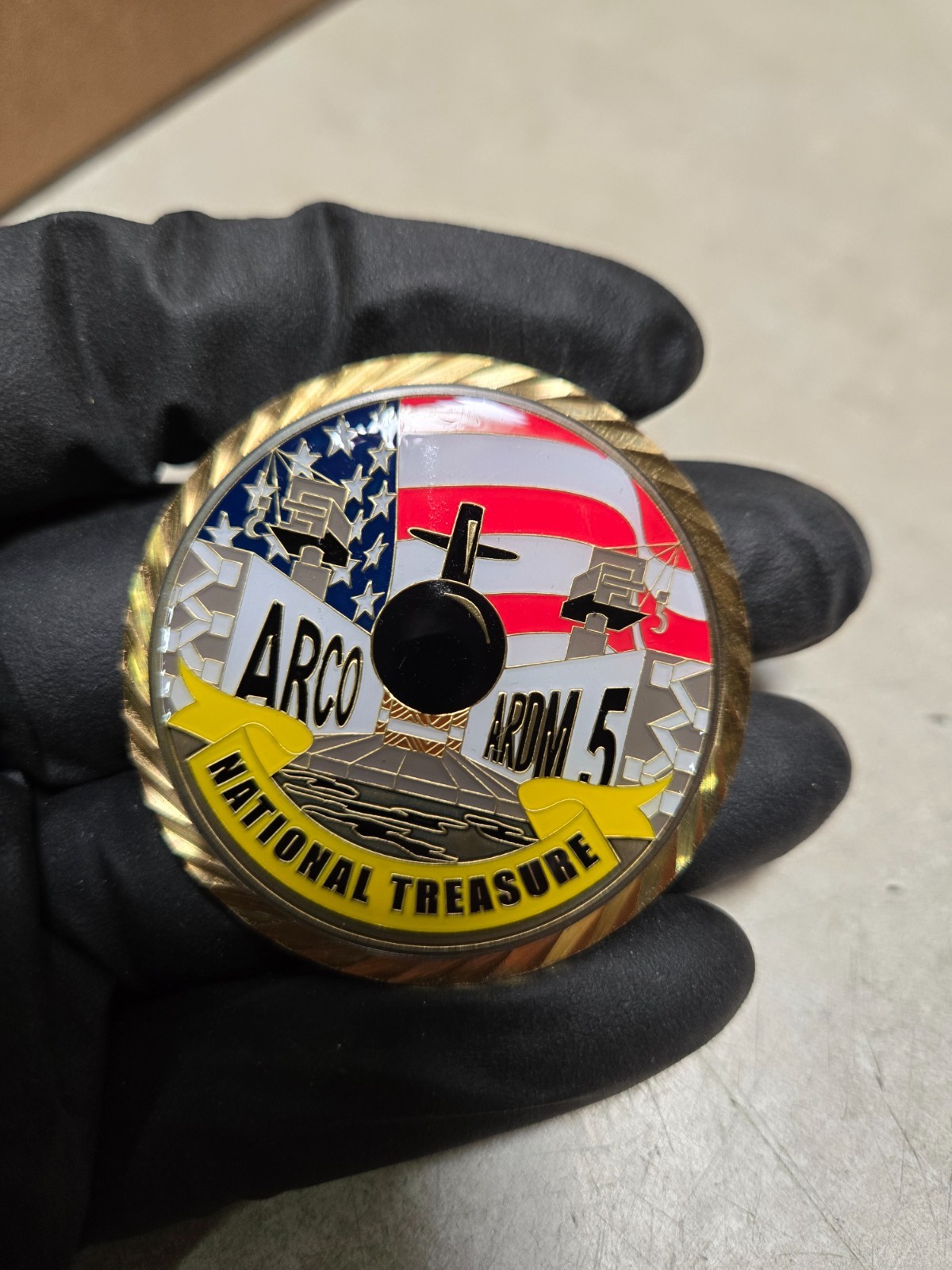 USN Arco ARDM-5 Floating Drydock San Diego Commanders Challenge Coin