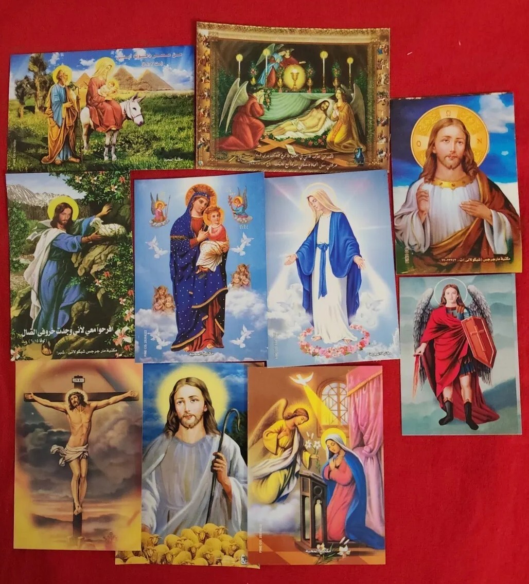 Lot of 10 Catholic Christian Holy  Pictures size 2.5x 4  inches 