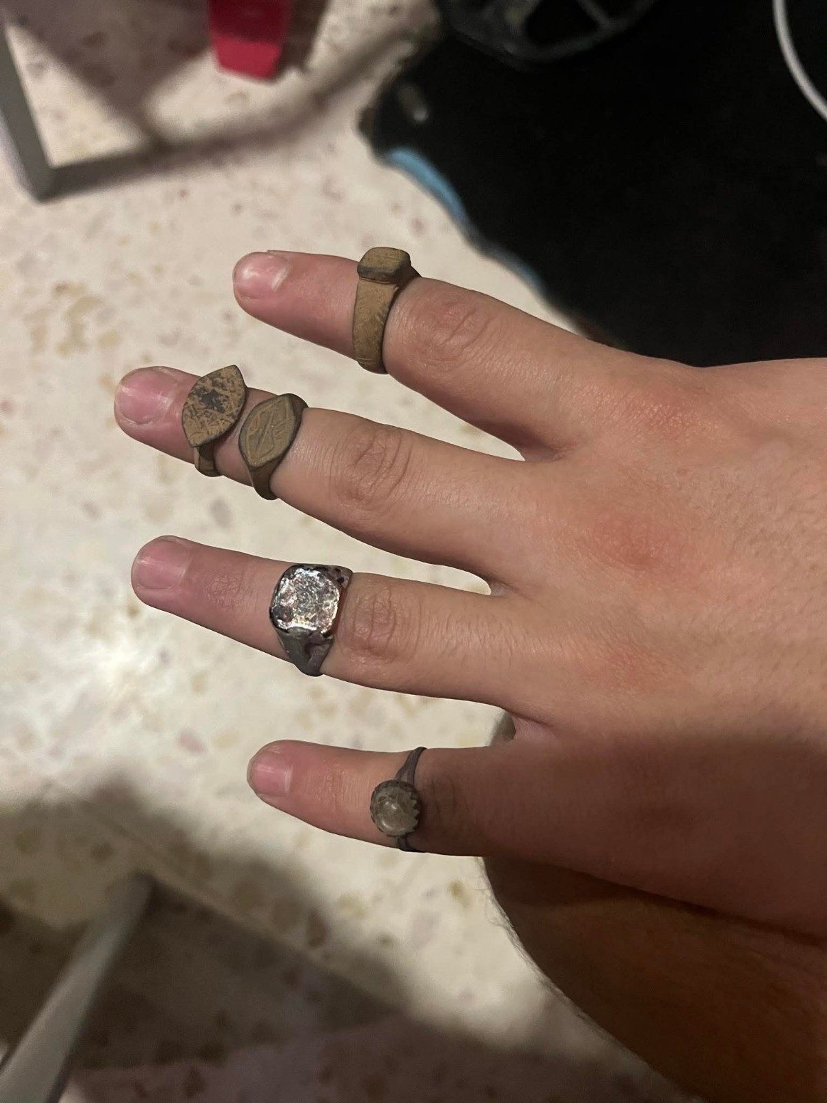 A rare collection of original Roman rings