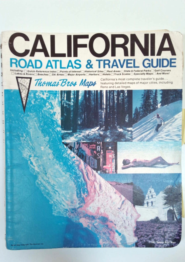 Thomas Bros Maps 1983 California Road Atlas & Travel Guide Map