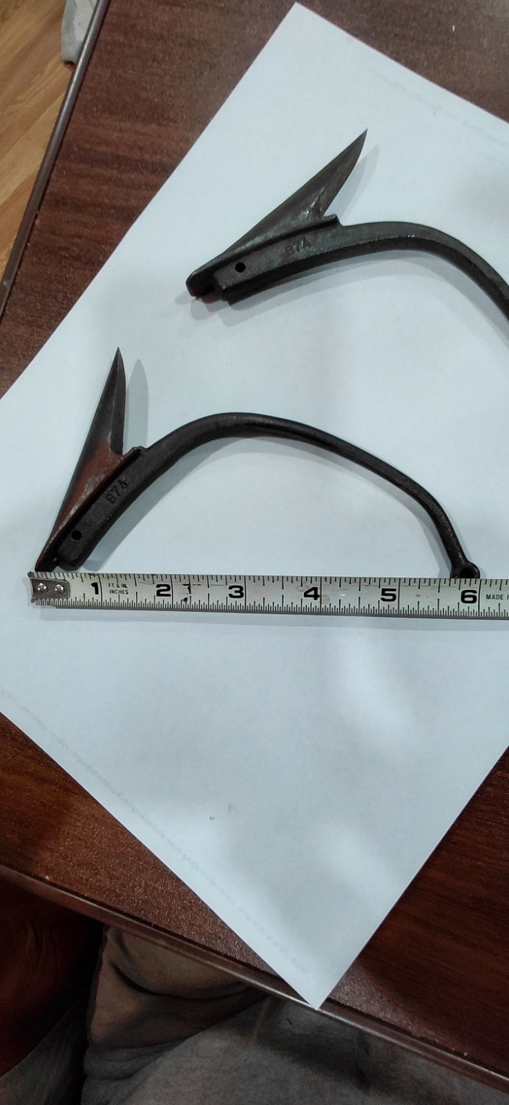 2 - Vintage Bethleham Steel B74 Removable Pole Step Lineman Utility Hardware 6\ 2 - Vintage Bethleham Steel B74 Removable Pole Step Lineman Utility Hardware 6\