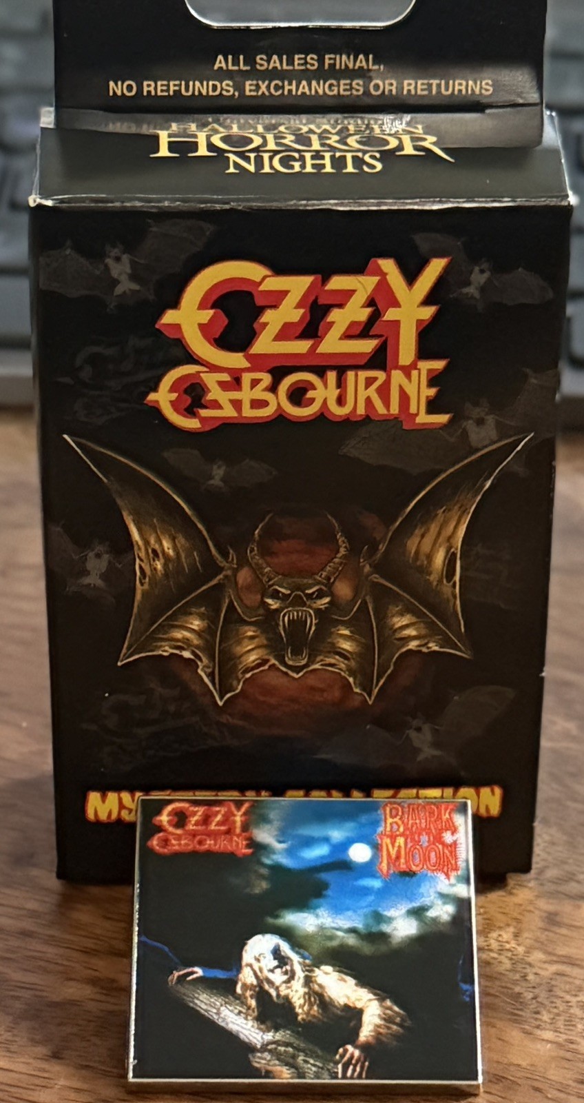 2026 HHN Ozzy Ozbourne Mystery Pin Collection- Bark at Moon Album Cover