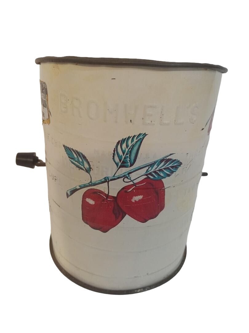 Bromwells Flour Sifter Measuring 3 Cup Metal Apple Design Black Handle Farmhouse Bromwells Flour Sifter Measuring 3 Cup Metal Apple Design Black Handle Farmhouse