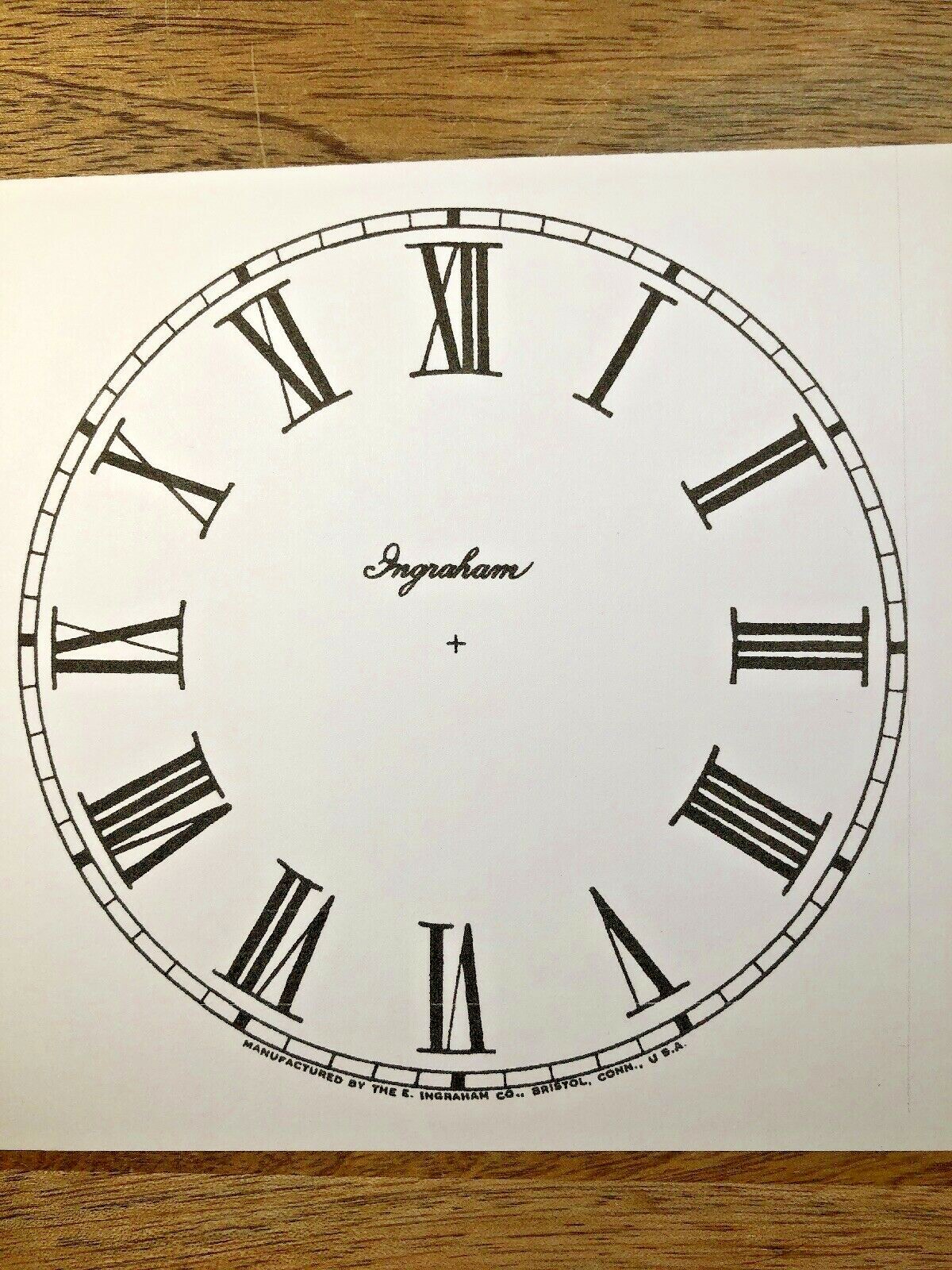 5 Inch Ingraham Clock Replacement Paper Dial             (Lot143)