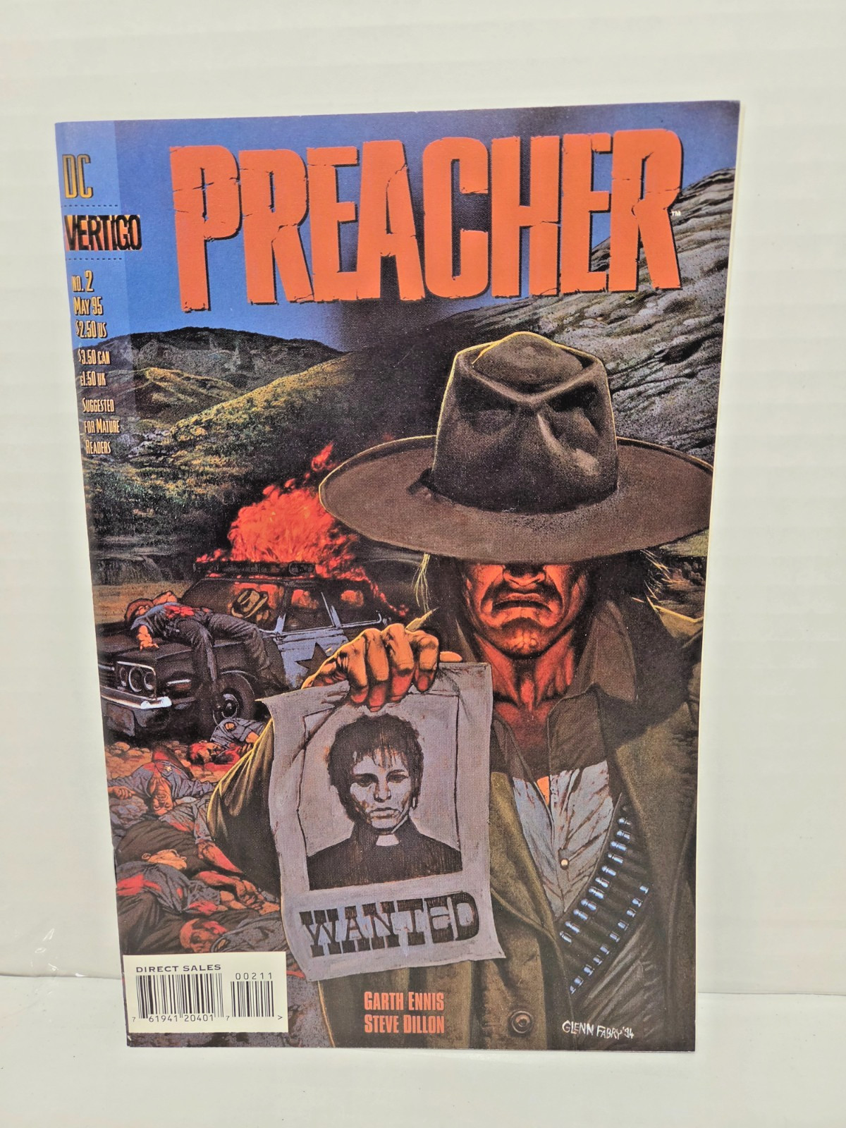 Preacher #1 (1995) DC Dillon 1st Issue Direct Edition VF/NM Preacher #1 (1995) DC Dillon 1st Issue Direct Edition VF/NM