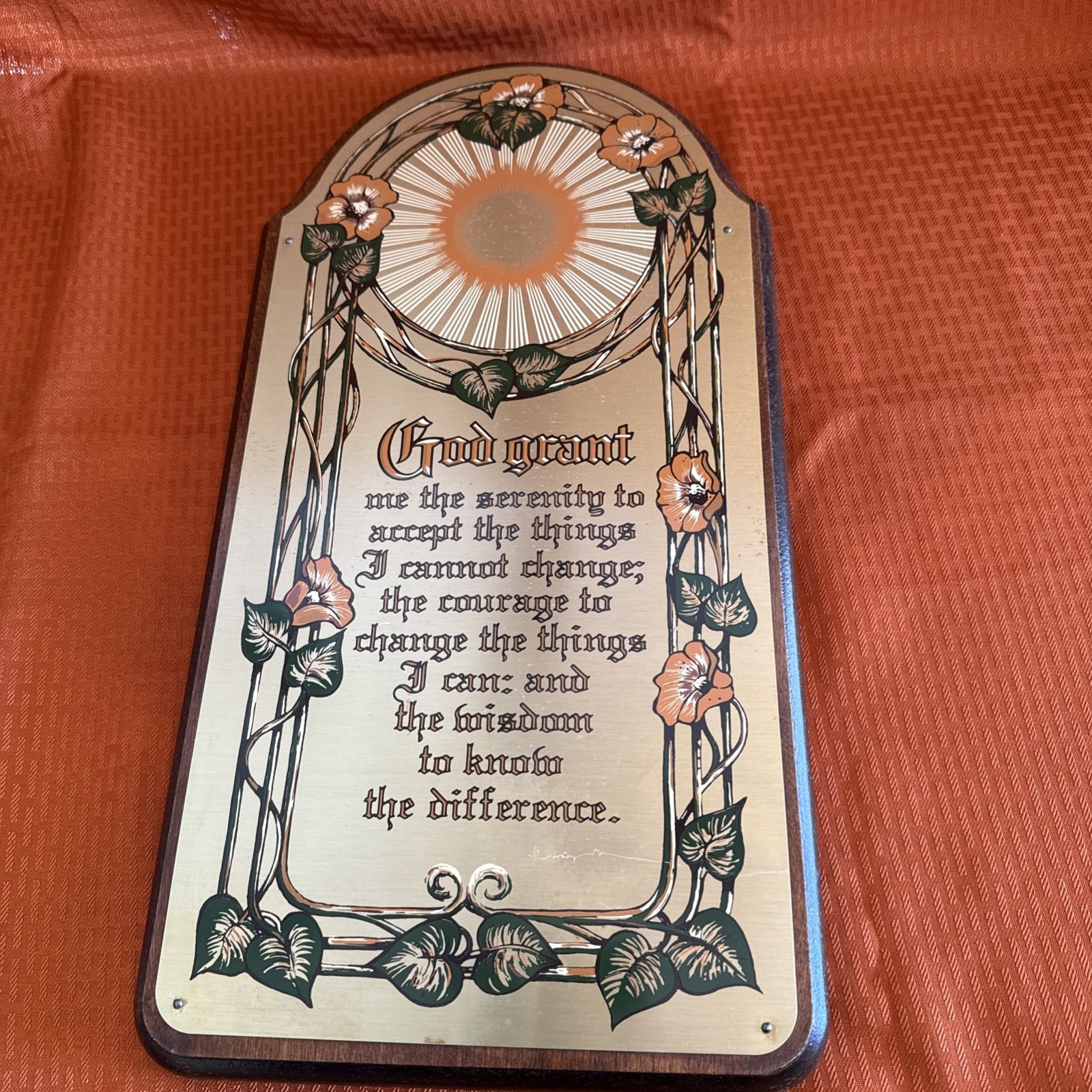 Vintage God Grant Me... Plaque Sign Wooden 18 Vintage God Grant Me... Plaque Sign Wooden 18