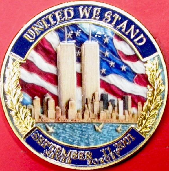 9/11 United We Stand. Challenge, Souvenir. CT15d.